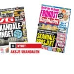 Faksimiler som viser skandaleoverskrifter i VG og Dagbladet