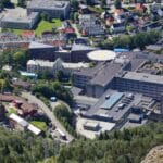 Bilde av Haukeland sykehus i Bergen tatt fra luften