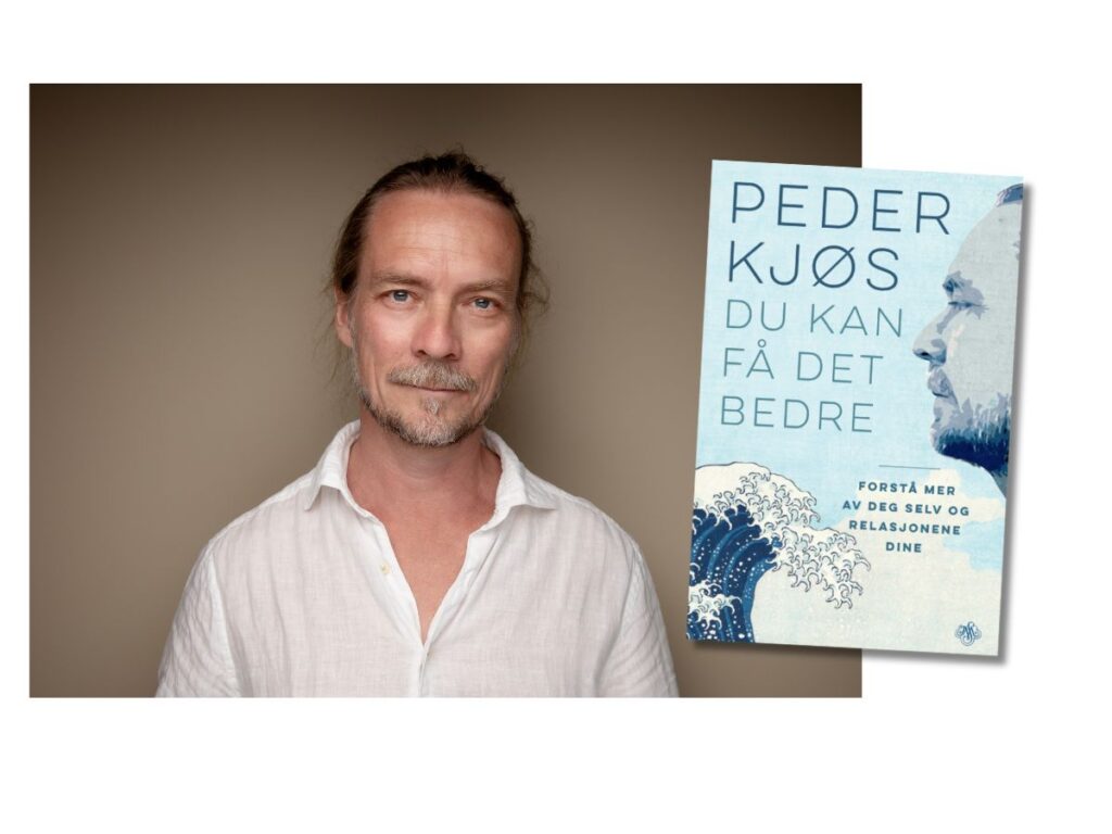 Psykologen Peder Kjøs og bokomslaget av Du kan få det bedre
