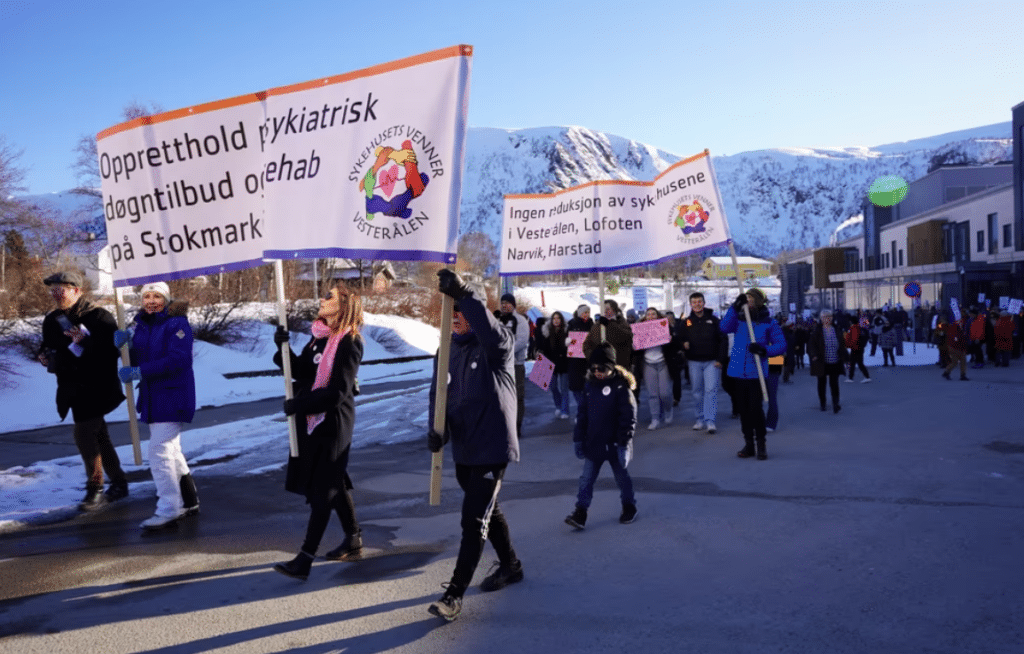 Fakkeltog for å beholde lokalt psykisk helsetilbud i Vesterålen, Lofoten