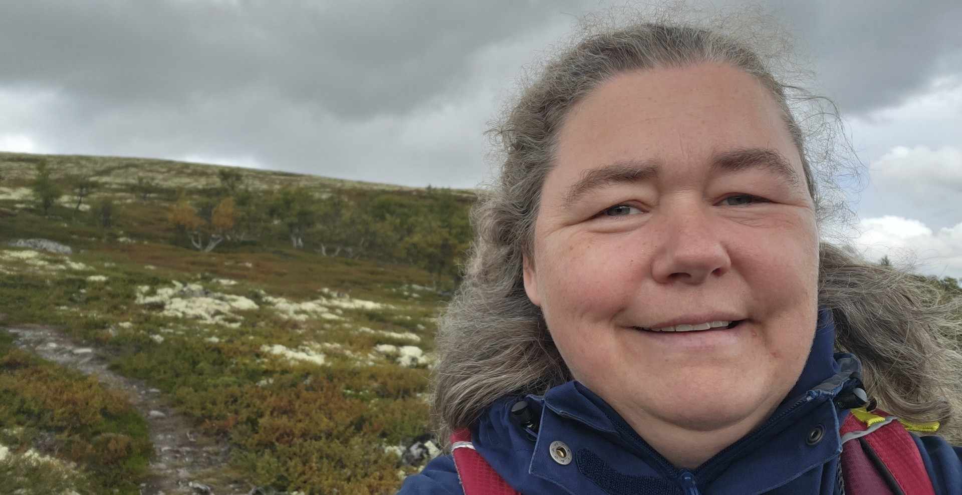 Solveig Kjus på fjelltur