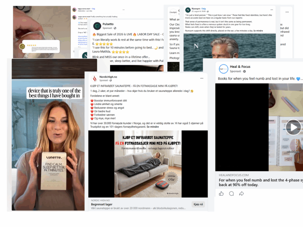 Annonser for wellnessprodukter